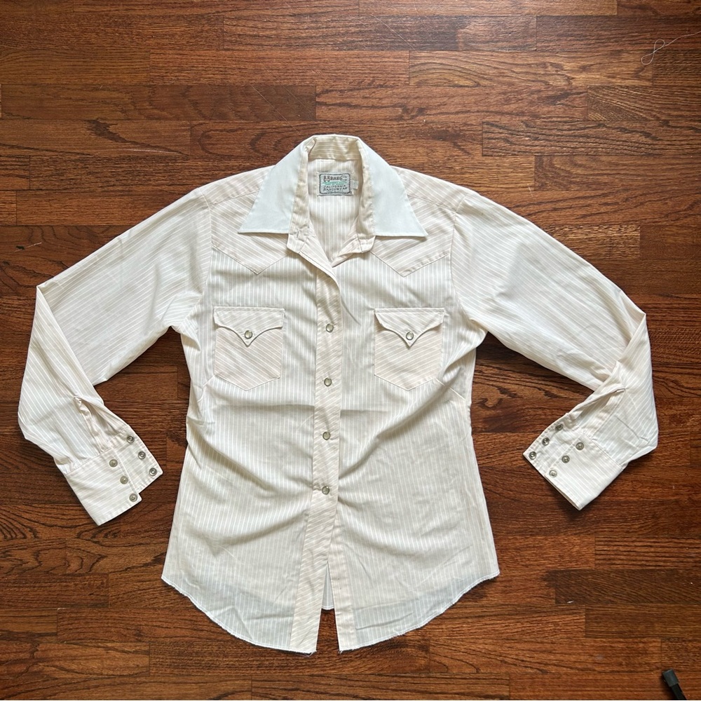 Pink Pinstripe H Bar C Western Shirt